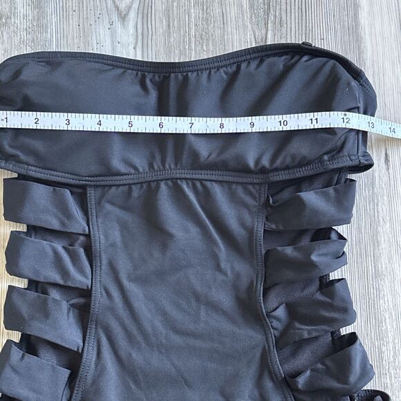 Kenneth Cole Reaction Strapless One Piece Bathing Suit With Side Cutouts Size S - Picture 3 of 7